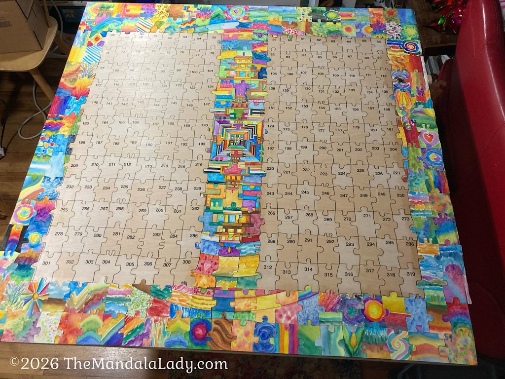 Archangel Mandala 4 Day 3 — attached middle vertical section — 3 columns across