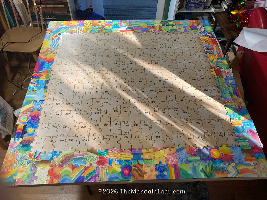 Archangel Mandala 4 Day 2 — next section around from outer edge